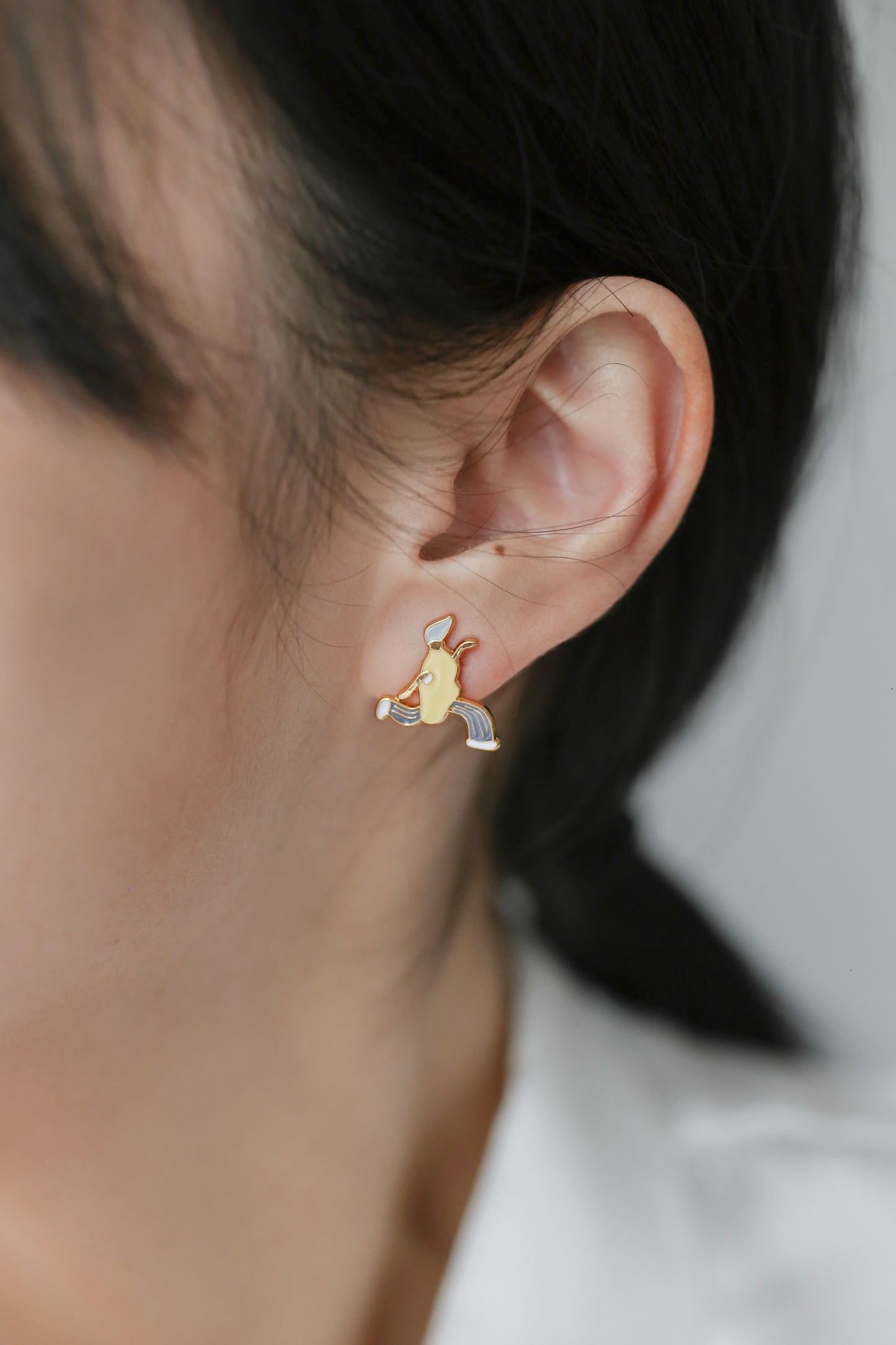 Dance. Sing. Repeat. Mismatched Enamel Earrings [One Piece]