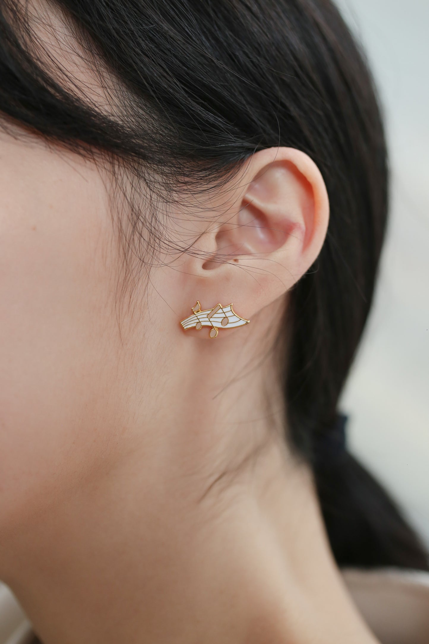 Dance. Sing. Repeat. Mismatched Enamel Earrings [One Piece]