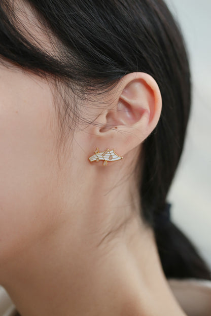 Dance. Sing. Repeat. Mismatched Enamel Earrings [One Piece]