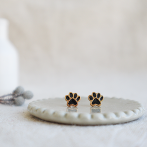 Black Cat Paw Enamel Earrings/ Bracelet/ Necklace