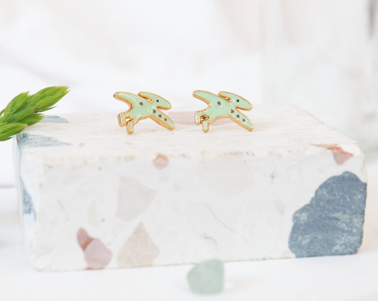 Dino II- Pterodactyl Enamel Earrings/ Bracelet/ Necklace