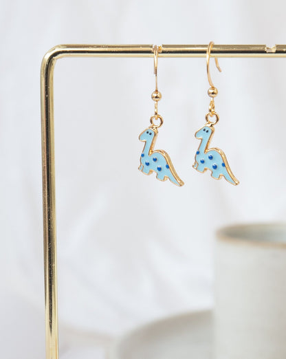 Dino II- Brontosaurus Enamel Earrings/ Bracelet/ Necklace