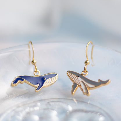 Blue Whale Enamel Earrings/ Bracelet/ Necklace