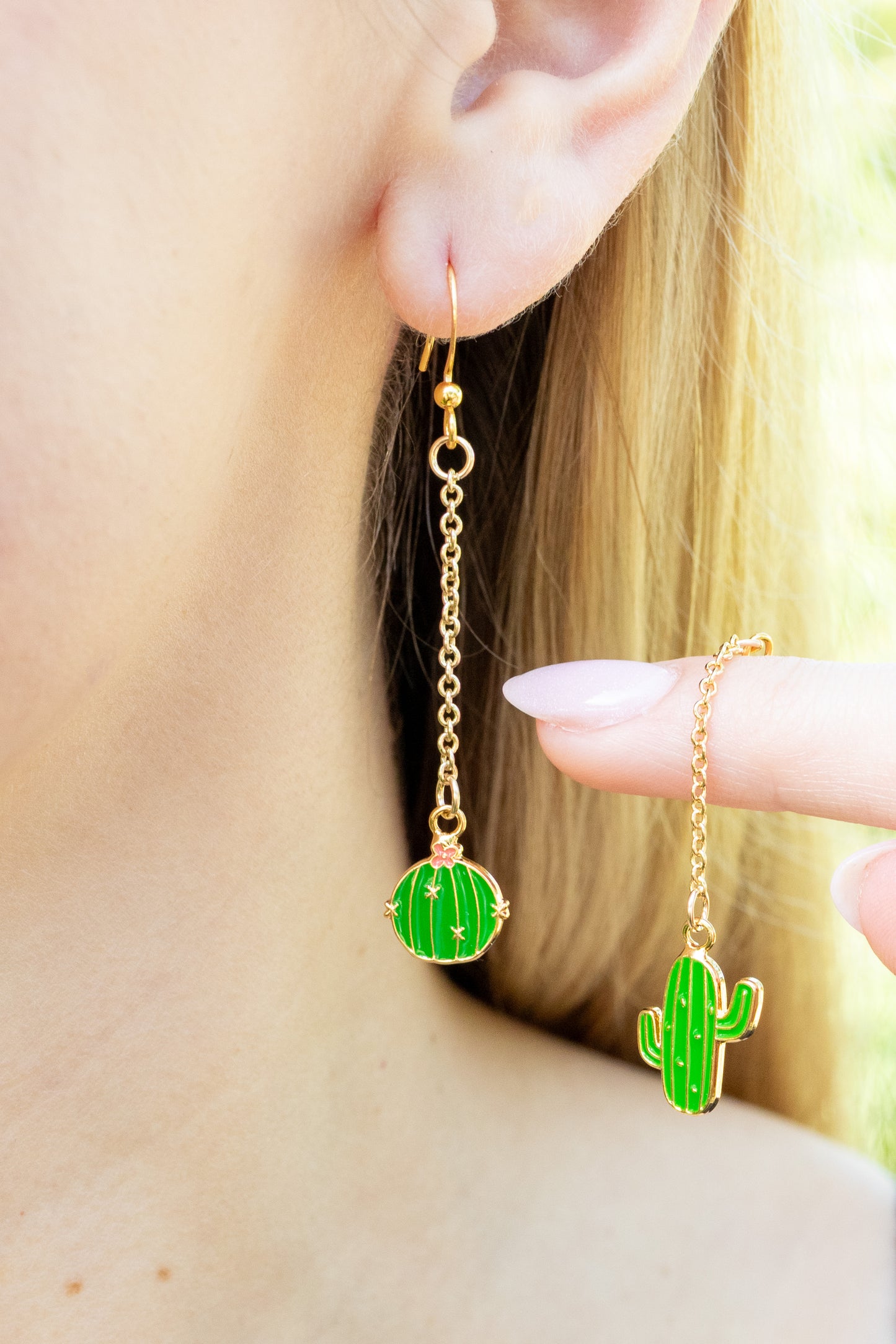 Sunny Cactus Enamel Earrings/ Bracelet/ Necklace