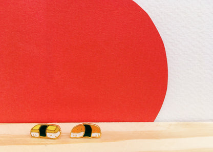 Japan Impression Mismatched Enamel Drop Earrings [One Piece]