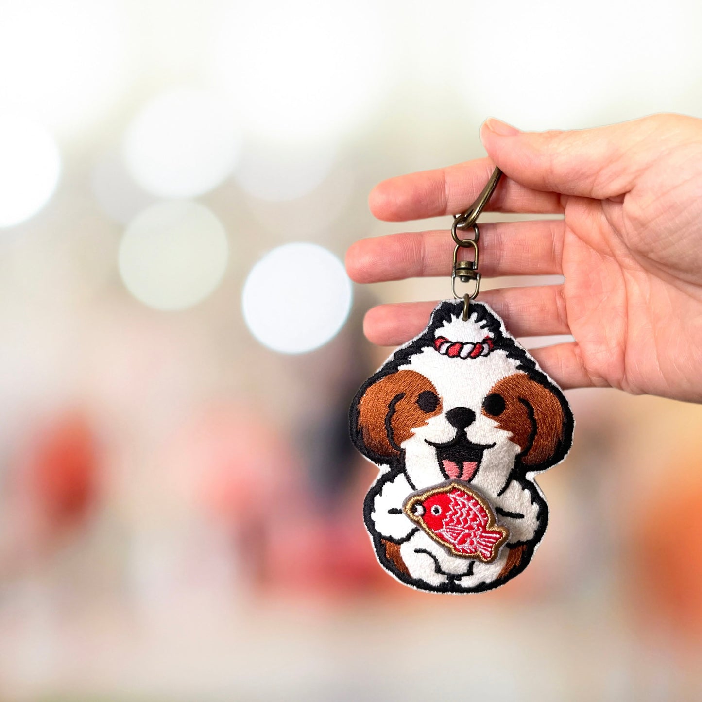 Shihtsu Taiyaki Handmade Embroidery Keychain