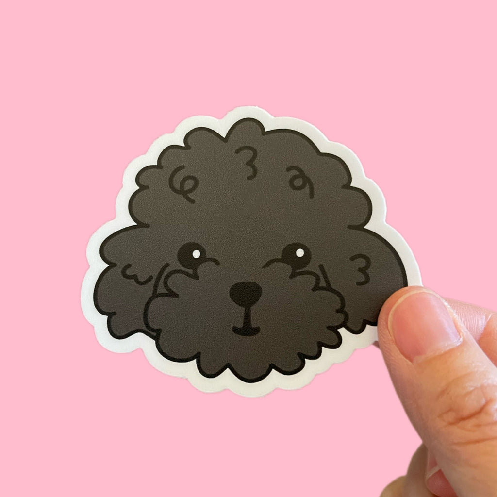 NEW! Black Poodle Vinyl Sticker