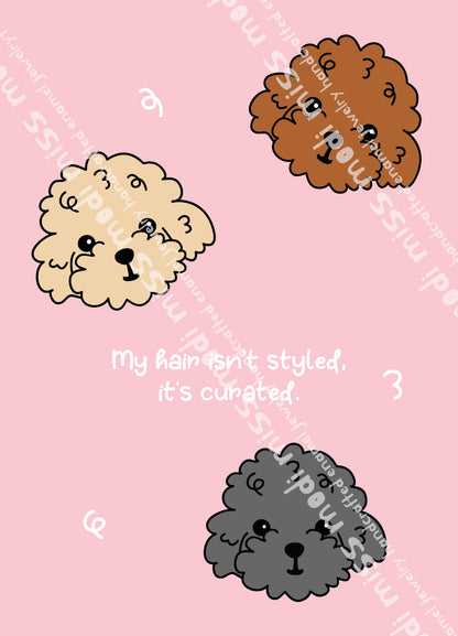 Poodle Hair Style Card