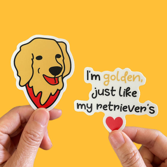 NEW! Golden Retriever Vinyl Sticker