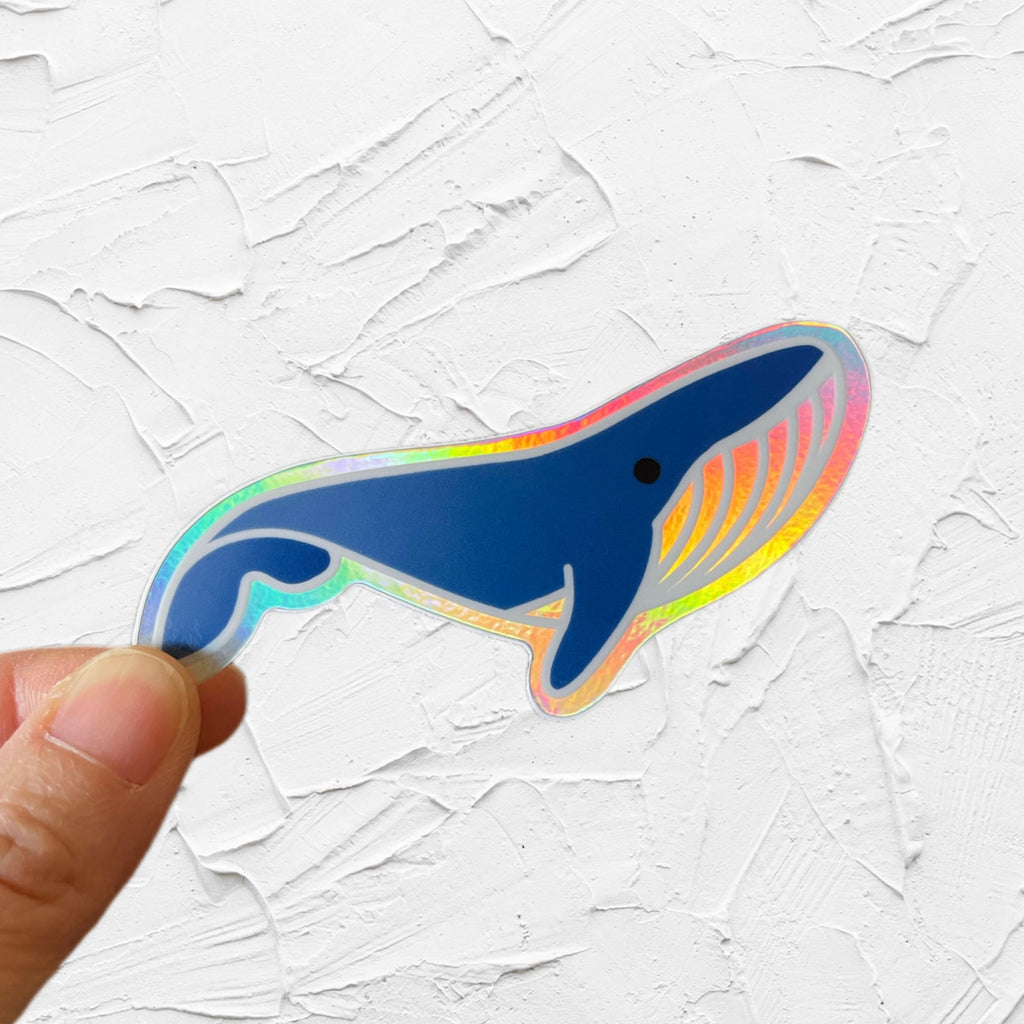 Blue Whale Holographic Stickers