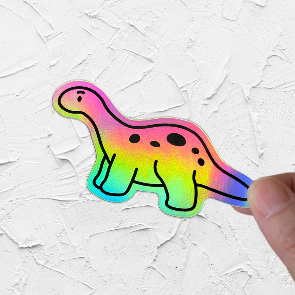 Brontosaurus Holographic Stickers