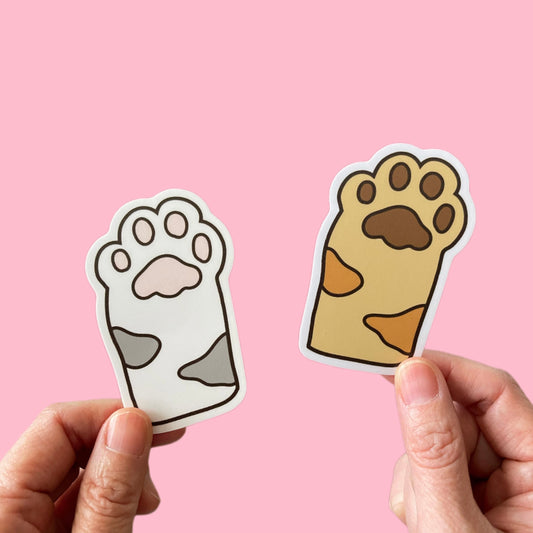 Tabby Cat Paw Vinyl Sticker