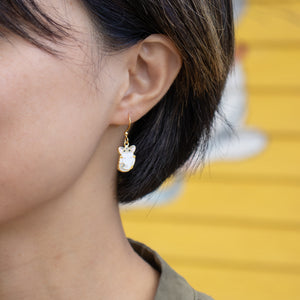 Oyster Glider Enamel Drop Earrings | Miss Modi