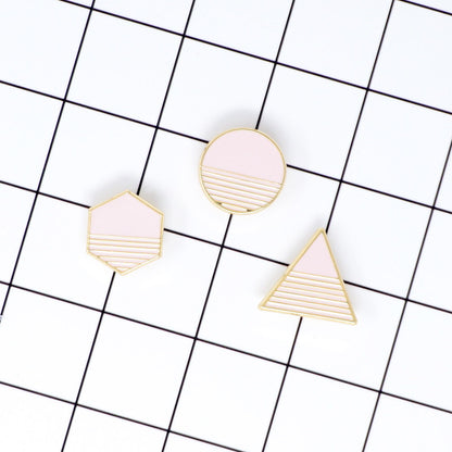 Geo Bubbles Mismatched Enamel Stud Earrings