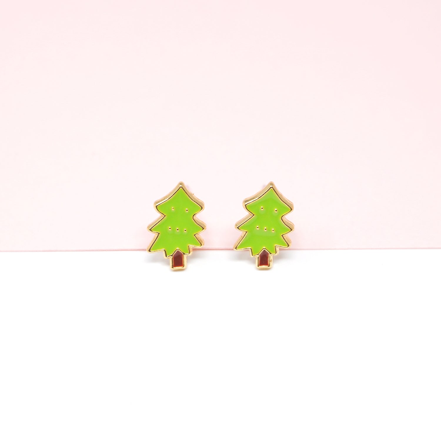 Li'l Tree [Pea Green] Enamel Earrings/ Bracelet/ Necklace