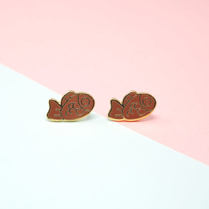 Miss Modi presents Handcrafted Taiyaki Enamel Stud Earrings
