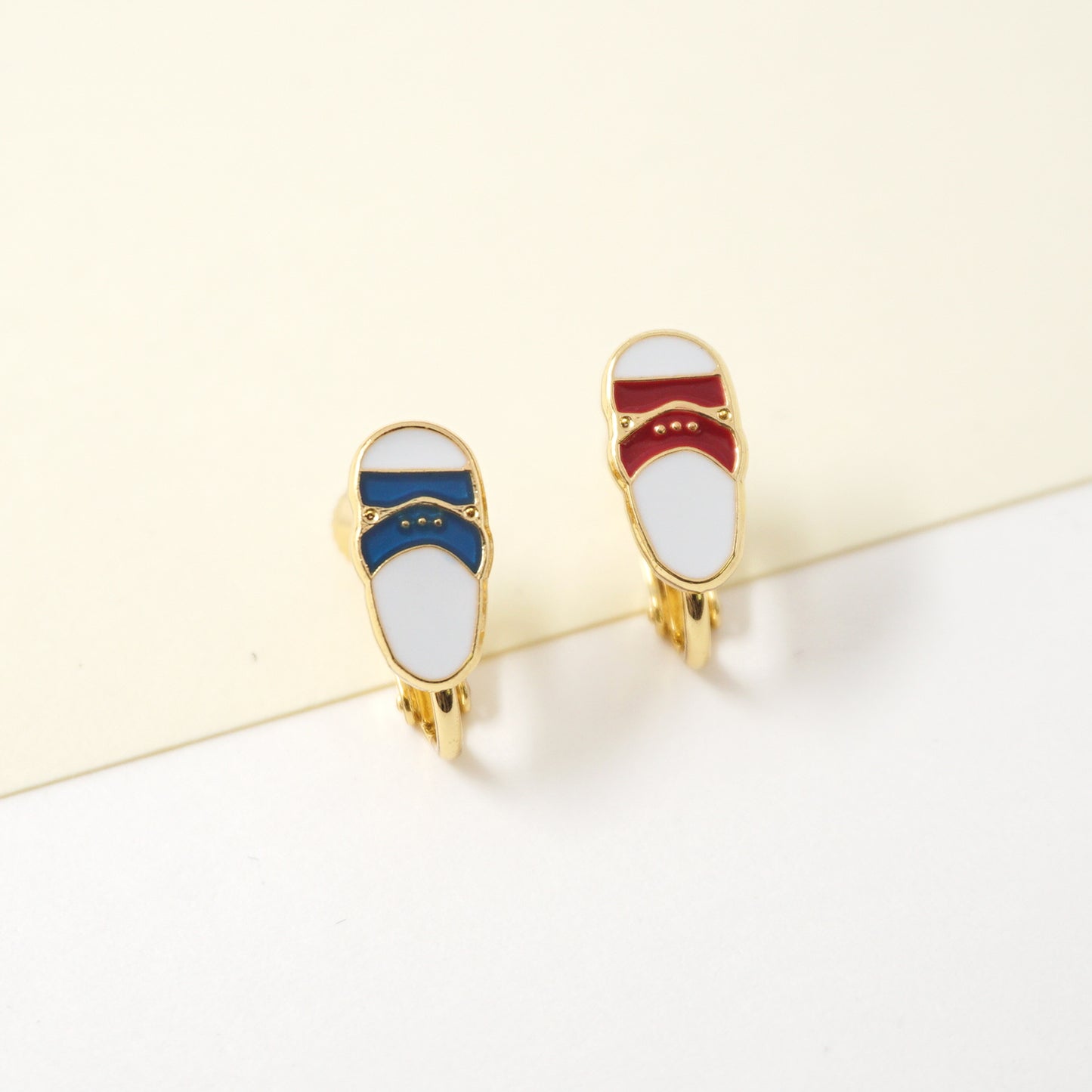 Taiwanese Slippers Enamel Earrings