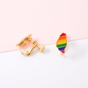 Rainbow Taiwan Enamel Stud Earrings
