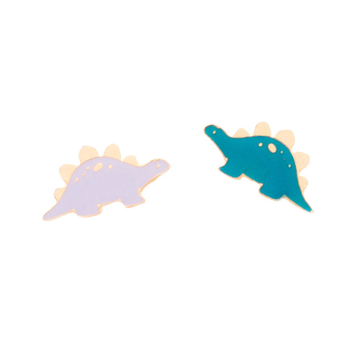 Stegosaurus Enamel Stud Earrings