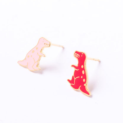 T-Rex Enamel Stud Earrings