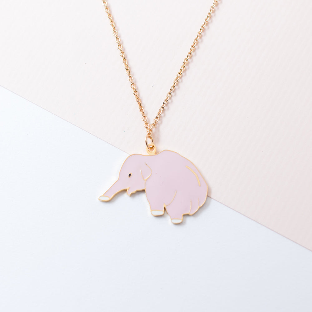 Miss Modi Handcrafted Sumatran Elephant Enamel Necklace