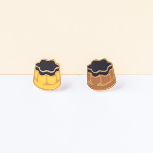 Taiwanese Flan Pudding Enamel Stud Earrings | Miss Modi