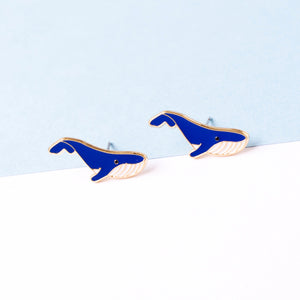 Blue Whale Enamel Earrings/ Bracelet/ Necklace