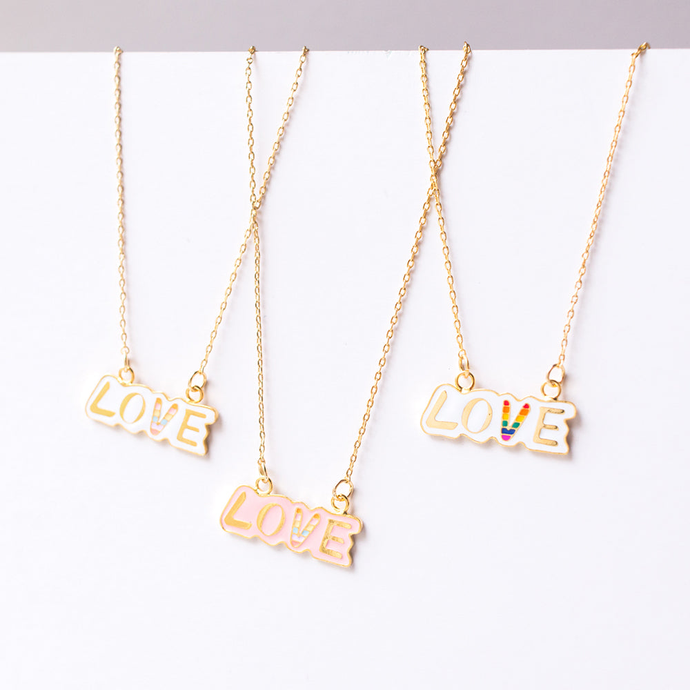 Handcrafted LOVE Enamel Statement Necklace | Miss Modi