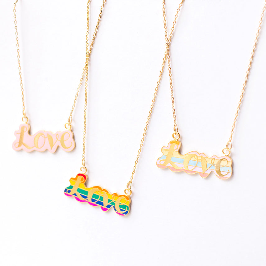 Love Enamel Necklace