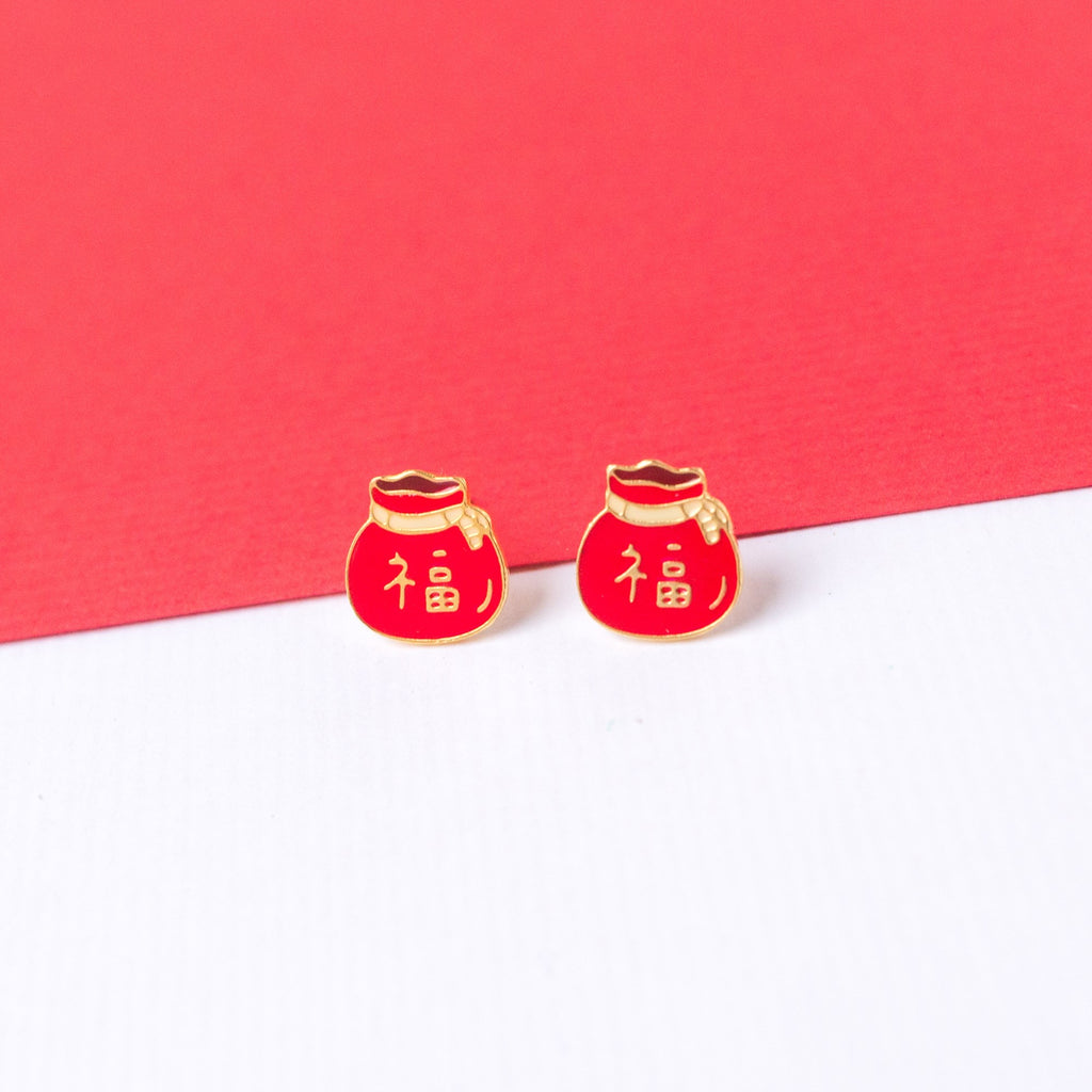Fortune Bag Enamel Earrings/ Bracelet/ Necklace
