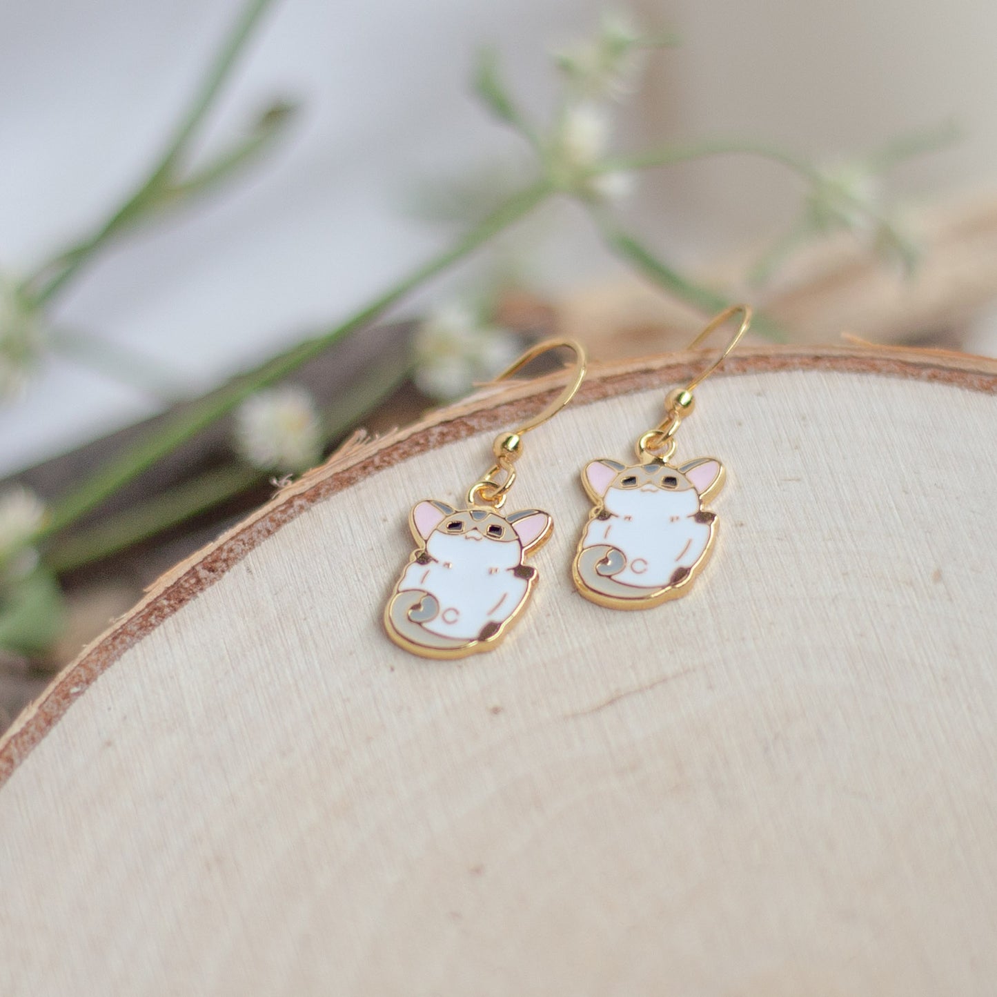 Oyster Glider Enamel Drop Earrings | Miss Modi