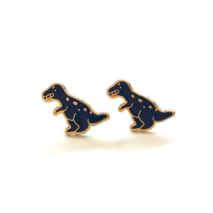 T-Rex Enamel Stud Earrings