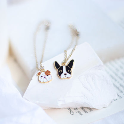 French Bulldog Enamel Stud Earrings