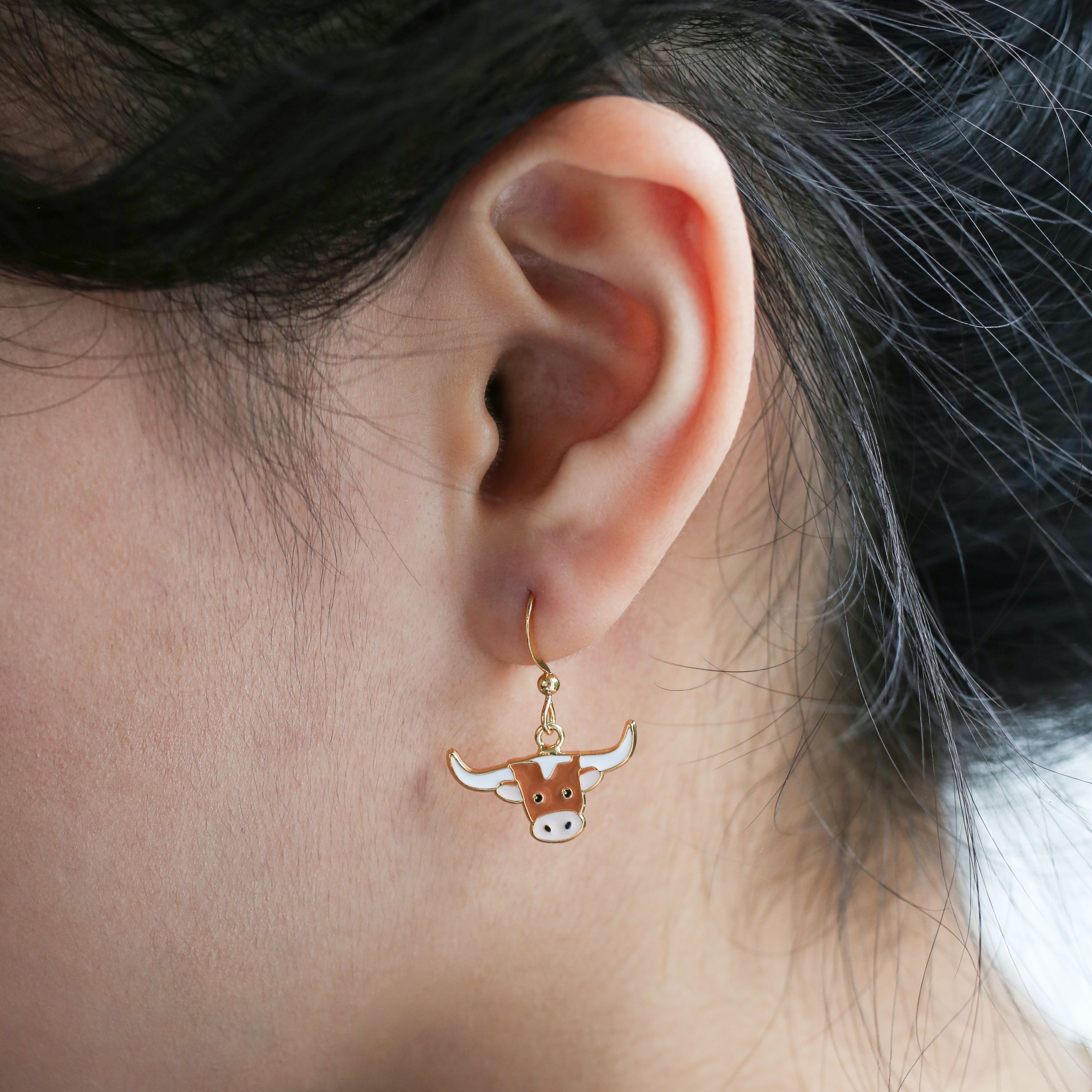 Texas Longhorn Enamel Earrings/ Bracelet/ Necklace