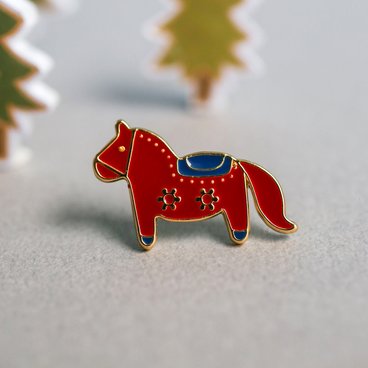 Dala Horse Snowflake Enamel Earrings/ Bracelet/ Necklace