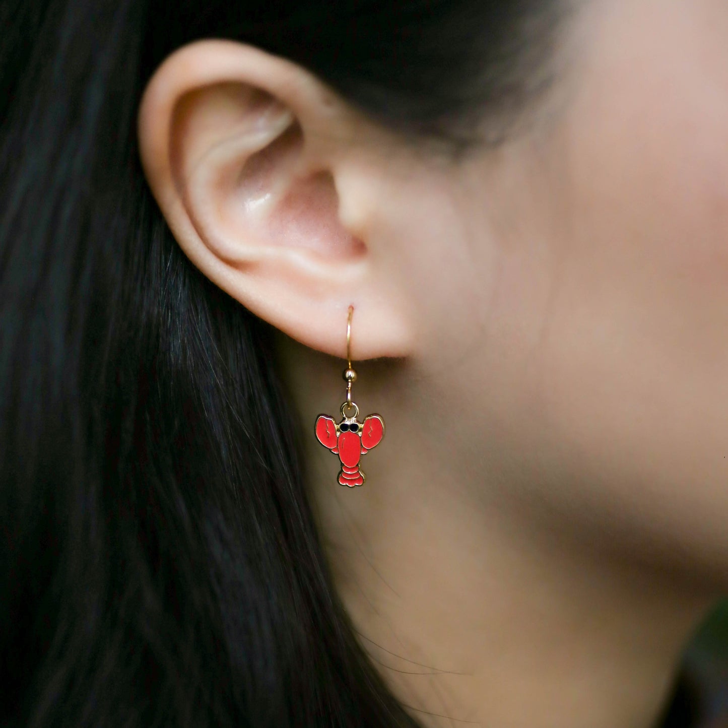 Red Lobster Enamel Earrings/ Bracelet/ Necklace