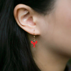 Red Lobster Enamel Earrings/ Bracelet/ Necklace