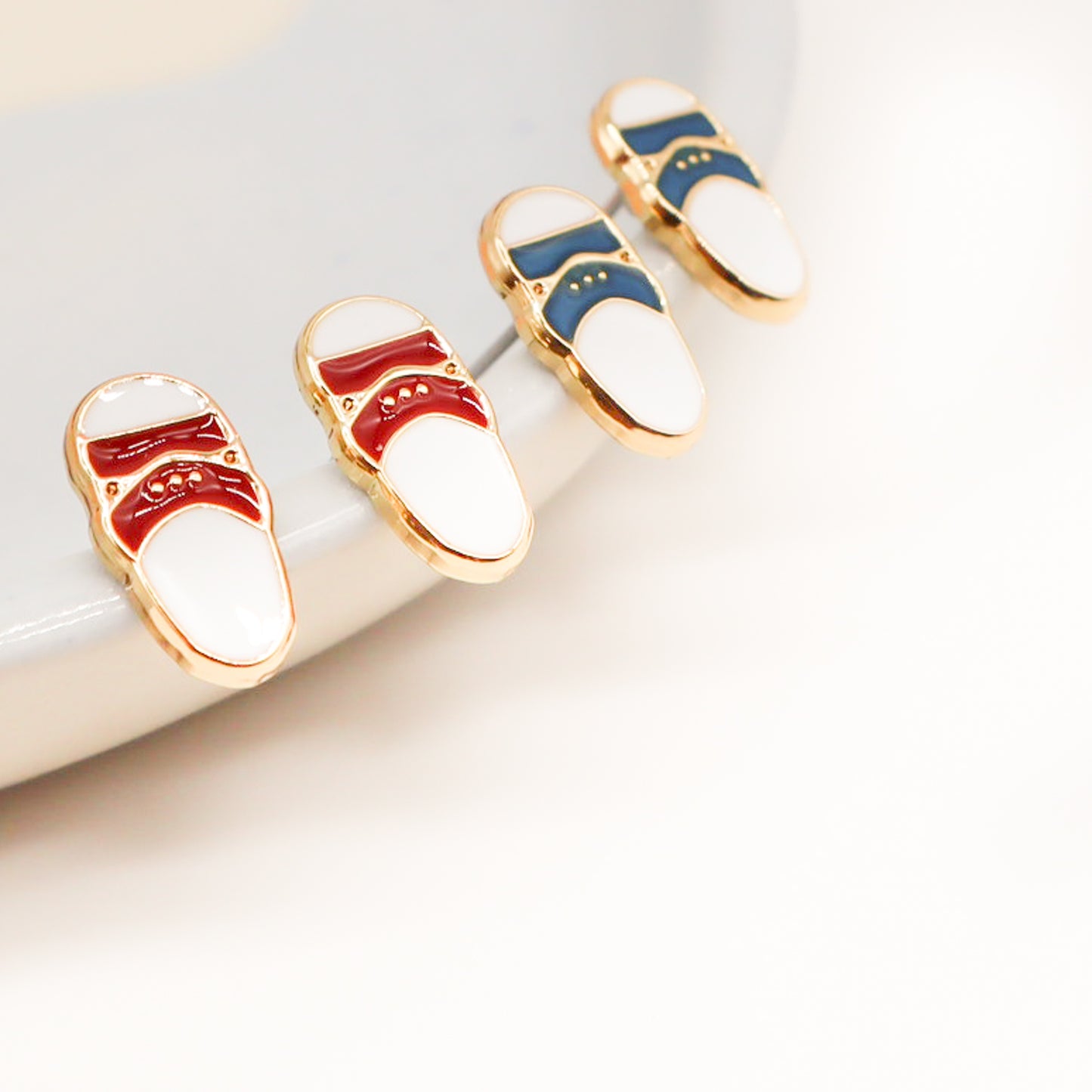 Taiwanese Slippers Enamel Earrings | Miss Modi