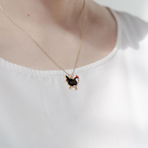 Farm Chicken Enamel Earrings/ Bracelet/ Necklace