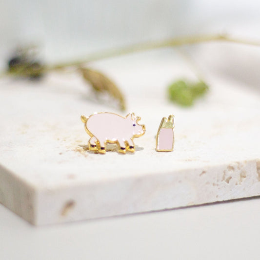 Piglet Enamel Earrings/ Bracelet/ Necklace