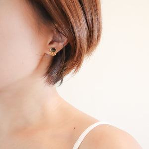 Taiwanese Flan Pudding Enamel Stud Earrings