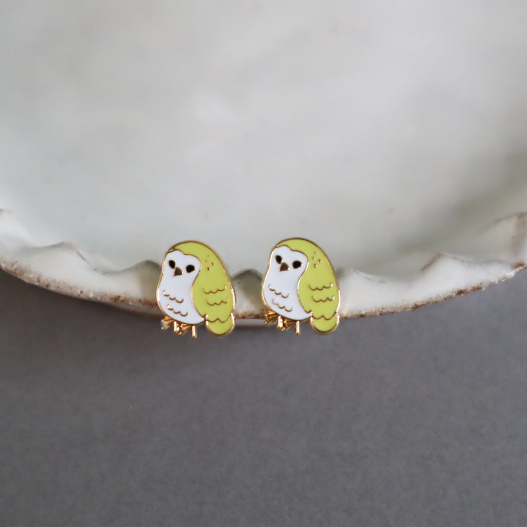 Taiwan Grass Owl Enamel Earrings/ Bracelet/ Necklace