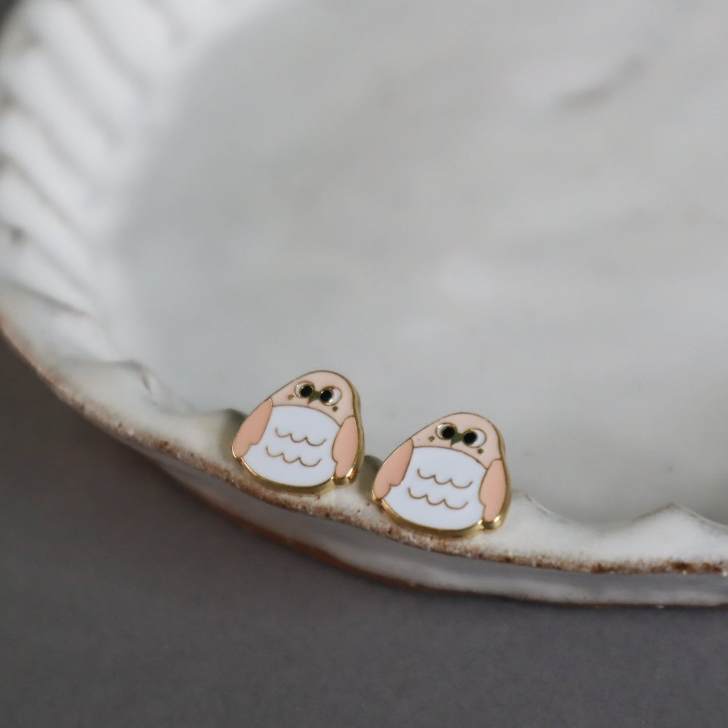 Barred Owlet Enamel Earrings/ Bracelet/ Necklace