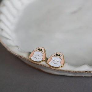 Barred Owlet Enamel Earrings/ Bracelet/ Necklace