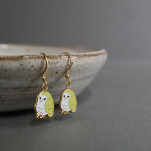 Taiwan Grass Owl Enamel Earrings/ Bracelet/ Necklace