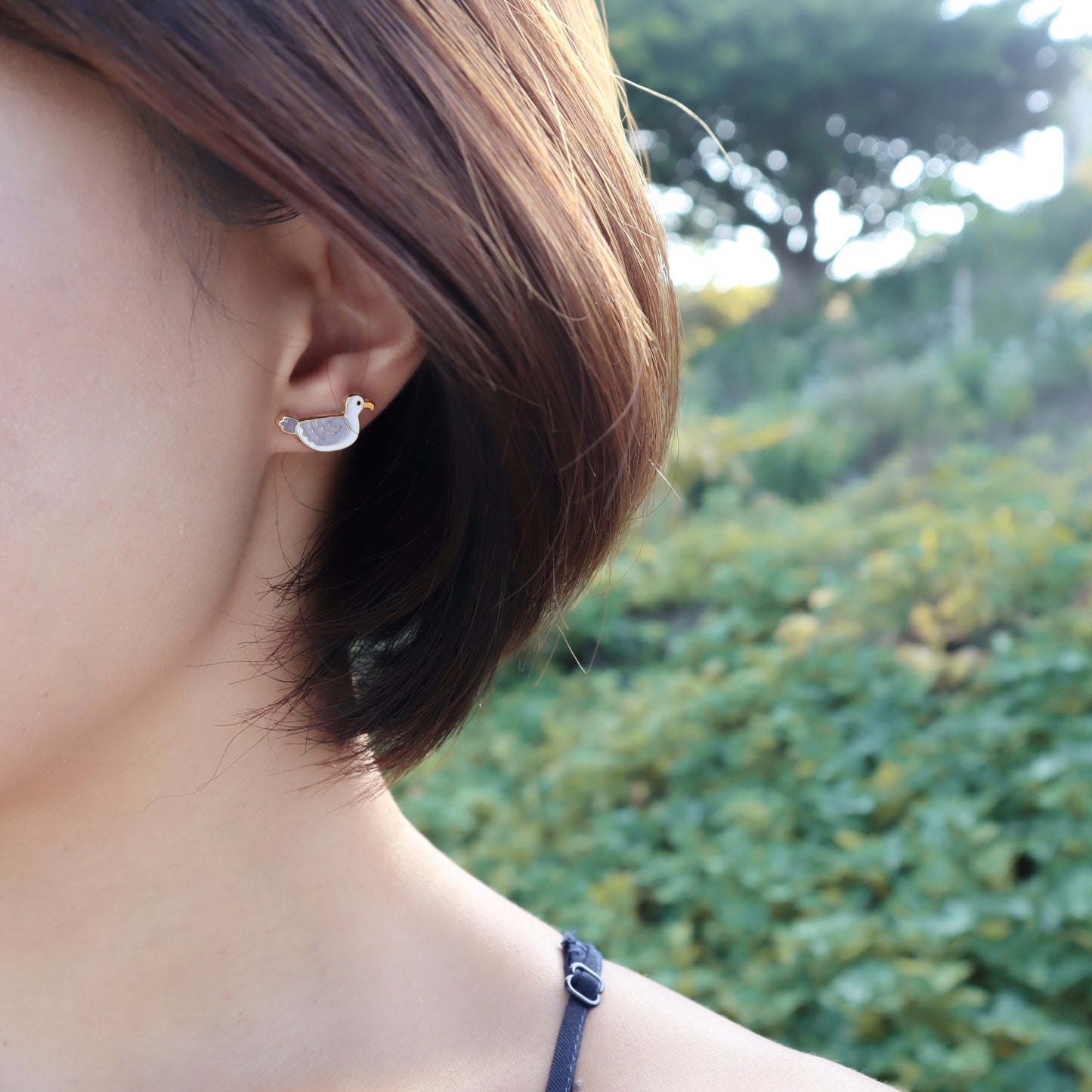 Black-Backed Gull Enamel Earrings/ Bracelet/ Necklace