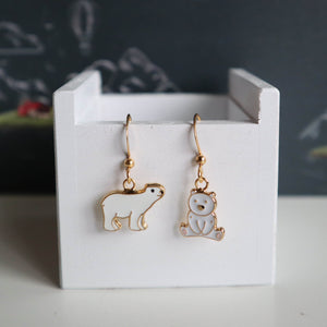 Polar Bear Enamel Earrings/ Bracelet/ Necklace