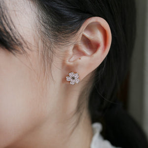 Sakura Fubuki Enamel Stud Earrings