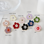 Spring Poppy Enamel Earrings