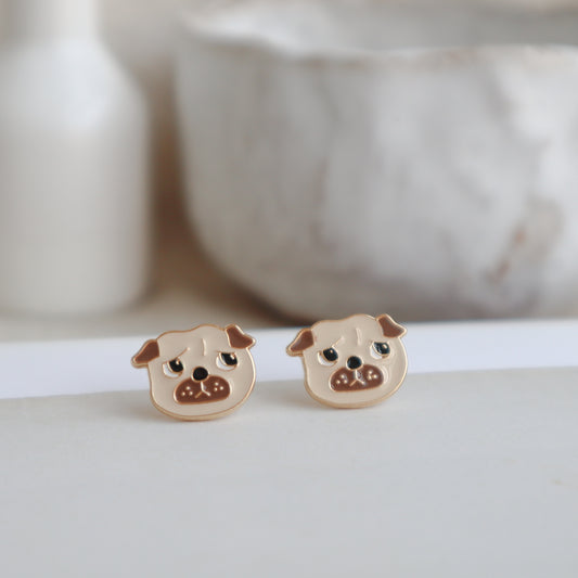 Pug Enamel Earrings/ Bracelet/ Necklace